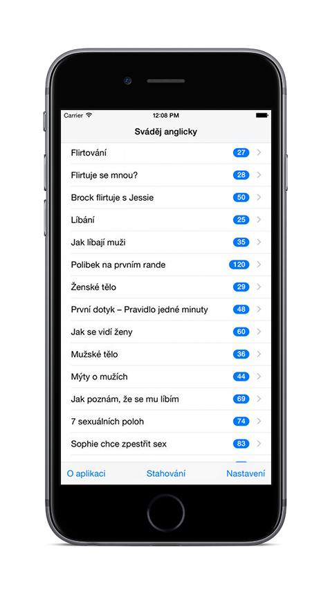 Sváděj anglicky na iPhone 6 - seznam lekcí