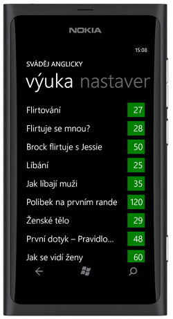 Sváděj anglicky na smartphonu s Windows Phone - seznam lekcí